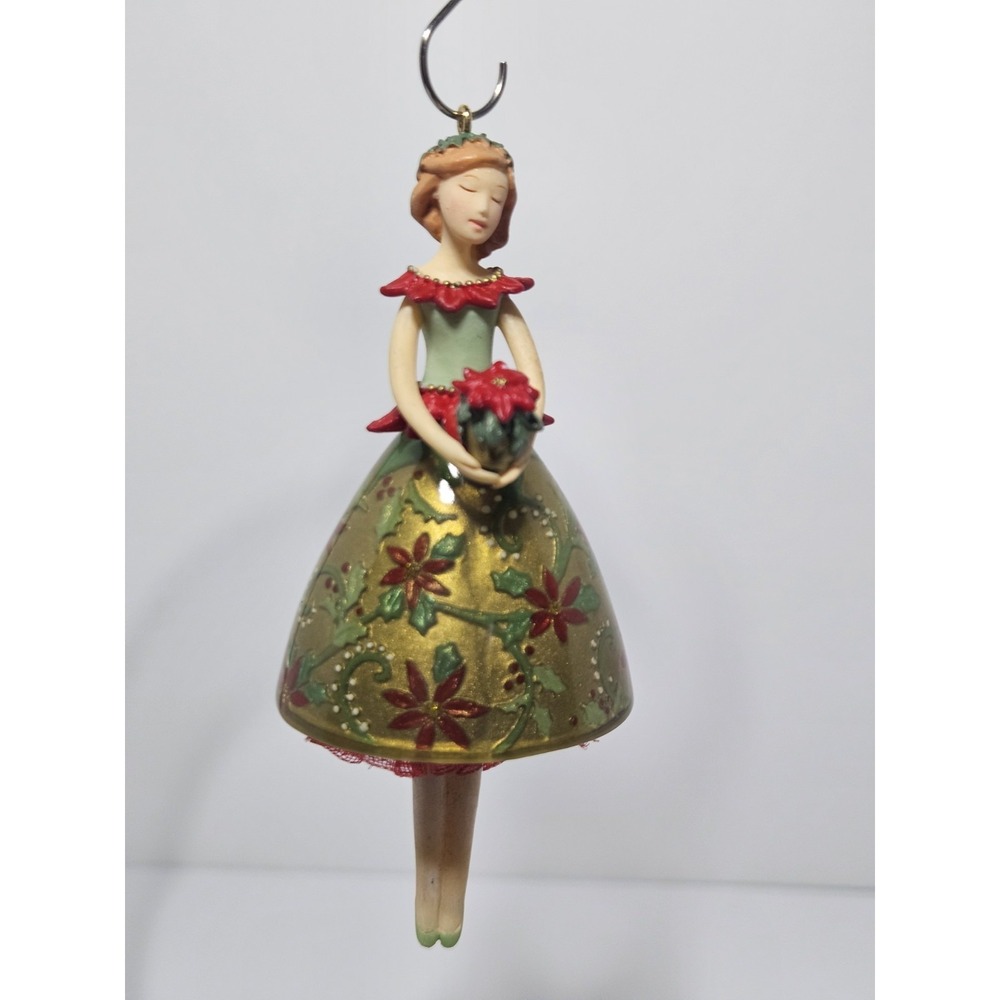 2006 Hallmark Keepsake Christmas Belle Ornament Poinsettia Dress‎ QXG3023